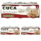 Cuca Atún claro en aceite de oliva, pack 6 x 65gr (Paquete de 3)