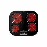 TEKA Placa Vitrocerámica 60 cm, 4 Zonas de Cocción, Touch Control, Función Power Plus, Stop & Go, Bloqueo de Seguridad, Modelo TCC 64310 TTC BK