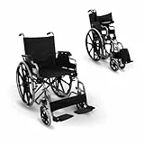 Mobiclinic®, Silla de Ruedas Plegable, Autopropulsable, Giralda, Asiento 43 cm, Máx. 100 Kg, Reposapiés Extraíbles, Reposabrazos Abatibles, Ultraligera, Negro
