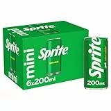 Sprite Lima-Limón, Bajo en Azúcares y Calorías, Pack 6 mini latas de 200ml