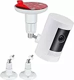 PAIKIUU 2 Soportes de Pared para Cámara de Anillo - Adhesivo Sin Taladrar, Montaje de 360 Grados, Ajustable, Sin Tornillos para Cámara de Vigilancia