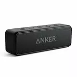 Soundcore Anker 2 Altavoz Bluetooth Portátil con Sonido Estéreo de 12 W, BassUp, IPX7 Resistente al Agua, 24 Horas Reproducción, Emparejamiento Estéreo Inalámbrico, para hogar, Exterior y Viaje