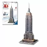 Ravensburger - Puzzle 3D Adultos Empire State Building | Puzzles 3D para Adultos Y Niños De 10 Años O Más | Maquetas para Montar De 226 Piezas | Regalos Niños 10 Años O Más