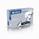 MSI Wireless Combo Kit - Router (100-300 m, 35-100 m, 2.4 GHz, 0.054 Gbit/s, Inalámbrico, 2 dBi) Negro