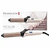 Remington Rizador de Pelo Proluxe, Tecnología OPTIHeat, Ondulador de Pelo con Pinza de 32 mm, Rizos Grandes y Ondas Suaves, Peinados Duraderos, Cerámica, Temperatura hasta 210°C, Digital, CI9132