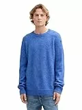 TOM TAILOR Denim Suéter para Hombre, 36861 – Azul Blue Wool Fancy Structure, L