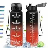 HoneyHolly Botella Agua, 1L, Botella de Agua Deportiva, Botella con Filtro de Agua, Libre de BPA, Water Bottle, Cantimplora para Deportes, Fitness, Yoga, Escuela y Oficina