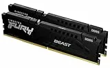 Kingston FURY Beast Negro DDR5 32GB (2x16GB) 6000MT/s CL30 DIMM Memoria gamer para Ordenadores de sobremesa Kit de 2 AMD EXPO e Intel XMP - KF560C30BBEK2-32