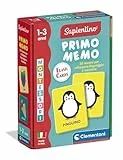 Clementoni Sapientino Baby Montessori – Tarjetas de Primer memo, Juego de Memoria educativa para niños de 1 a 3 años, Tarjetas táctiles para desarrollar lenguaje y observación, Fabricadas en Italia,