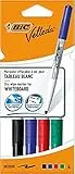 BIC Velleda 1741 - Rotuladores de pizarra blanca, punta media (4.5mm), caja de 4 unidades, colores surtidos