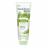 Nat&Nove Bio - Gel de ducha Refrescante, para todo tipo de piel, con Albahaca Orgánica. Refresca y limpia suavemente. Bio y Vegano.