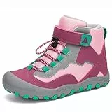 Mishansha Niñas Zapatos de Senderismo Antideslizante Trekking Botas Niña Transpirables Cómodos Montaña Zpatillas Morado 32 EU