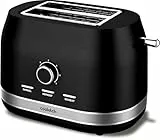 COOKITCH Tostadora Matte con 7 Niveles de Tostado y 2 Ranuras, 800W – Funciones Recalentar, Descongelar y Cancelar – Bandeja Extraíble y Almacenamiento de Cable - Diseño Premium Inox