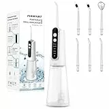 INSMART - Irrigador dental portátil eléctrico para dientes, 270 ml, limpiador dental suave en las encías, elimina la placa y las partículas de alimentos