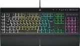 Corsair K55 RGB PRO Teclado para Juegos con Cable y Membrana - IP42 Resistente al Polvo y Las Salpicaduras - 6 Teclas Macro con Integración Elgato - iCUE - QWERTY PORTUGUÉS - PC, Mac, Xbox - Negro