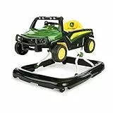 Bright Starts, John Deere 4 en 1 Gator Green, centro de actividades para bebés y andador con volante interactivo extraíble, a partir de 6 meses