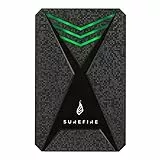 Surefire Hard Drive 2.5 Gaming I 2 TB I Negro I Disco Duro Externo I Adaptador USB-C I Windows & MacOSx I iluminación LED RGB I hasta 140MB/s I PC & Playstation & Xbox I Powered by Verbatim