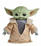 Mattel Star Wars Peluche Din Grogu, muñeco blandito de 28cm con cabeza dura y base rellena de semillas, inspirado en la serie “Star Wars: El Mandaloriano”, juguete +3 años (HPG49)
