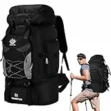 Snorthy Mochila de Senderismo de 80L Mochila de Viaje para Hombre Mujer Impermeable Mochilas de Marcha Macutos de Senderismo para Trekking Camping Acampadas Montaña al Aire Libre Excursiones