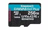 Kingston Canvas Go Plus microSDXC Tarjeta de Memoria Gen4 200MB/s A2 U3 V30 256GB Paquete Individual sin ADP-SDCG4/256GBSP
