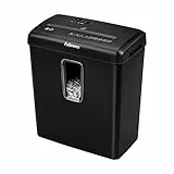 Fellowes FS-6C - Trituradora de Papel, Corte en partículas, Destruye hasta 6 Hojas, Destructora de Papel Uso Personal, Papelera de 15 litros, Nivel de Seguridad P4, Exclusiva de Amazon