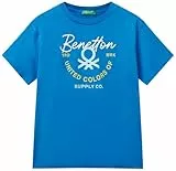United Colors of Benetton T-Shirt 3i1xc10oo Camiseta, Turquesa, 122 cm para Niños
