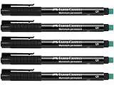 Faber-Castell 205020 - Rotulador Multimark S 152399 permanente, negro, 5 unidades
