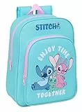 STITCH - Mochila Escolar Infantil Animada, Mochila Niño, Mochila Infantil, Adaptable a Carro, Ideal para Niños en Edad Escolar, Cómoda y Versátil, Calidad y Resistencia, 26x11x34 cm