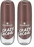 essence UÑAS LACA GEL NAIL COLOUR 029 CRAZY COCOA Y-6 (Paquete de 2)