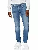 Tommy Hilfiger Hombre Pantalón Vaquero Core Straight Denton Stretch, Azul (Boston Indigo), 33W / 32L