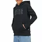 Jack & Jones Jjecorp Logo Sweat Hood Noos Jnr Sudadera con capucha, Niños, Negro, 152