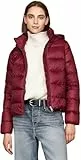 Tommy Hilfiger Cazadora Acolchada Mujer Down Casual Jacket con Capucha, Rojo (Deep Rouge), S