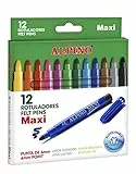 Rotulador alpino maxi caja de 12 colores surtidos