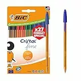 BIC Cristal Fine Bolígrafos de Punta Fina (0,80 mm) - Colores de Tinta Surtidos, Caja de Edición Especial de 27