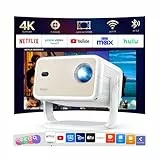 Proyector 4K [Netflix-Licenciado/Enfoque Remoto] YOTON Y7 Proyector Portátil con Android 13, 270° Rotation WiFi Bluetooth Videoproyector Auto Corrección Keystone Projector Exterior Cine Jardin