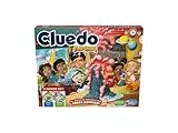 Hasbro Gaming Cluedo Junior, Juego de Mesa 2 en 1, Diversión con Amigos y Familia, Fiesta de Halloween, Regalo para Niños y Niñas a Partir de 4 Años, Juguete de Detectives, Tablero de Colegio
