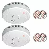 ELRO FS1805 | Juego de 2 Detectores de Humo | Kit de Montaje Magnético | Batería de 5 Años | Cumple con la Norma Europea EN14604 | Blanco | Set de 2