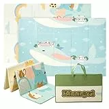 Khanovi - Tapete Actividades Bebe 120x180x0.8 cm - Alfombra Gateo Bebe Plegable y Reversible - Impermeable y Antideslizante - Juego Seguro para Gateo y Parque Infantil - Fácil de Limpiar y Guardar