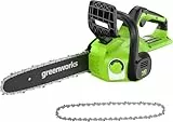 Greenworks Motosierra a batería G40CS30II, 30 cm, velocidad 4,2 m/s,sin batería ni cargador d e 40 V, 3 años de garantía + cadena de 30 cm adecuada para varias motosierras y motosierras de poste
