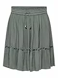 ONLY Onlibiza Life Wvn Noos-Pantalón Corto Falda, Bálsamo Verde, S para Mujer