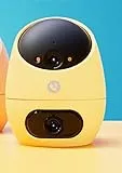 Beans View 2K (3MP) Cámara de Interior para Seguridad, Vista de 360, 2.4GHz Wi-Fi, Cámara Mascotas/Perros/Gatos, Visión Nocturna en Color, Detección Humana, Autoseguimiento, Compatible Alexa, Amarillo