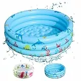 Shyllin Piscina Hinchable Infantil Summer 80x80x22cm,Piscina Hinchable de Bebés,Piscina Redonda para Bebé Material de PVC Engrosado,Apto para Uso Interior o Exterior (Pez)