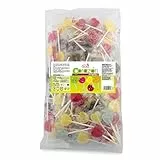 Caramelos Cerdán - Piruletas Mini Corazón | Bolsa de 200 Uds | Sabor Fresa, Cola, Manzana, Limón | Caramelo Duro con Palo sin Gluten ni Alérgenos | Ideal para Fiestas, San Valenín y Cumpleaños.