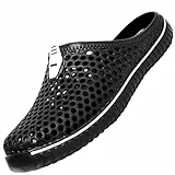 SAGUARO Unisex Zapatillas de Playa Ahueca hacia Fuera Las Jardín Sandalias Clogs Zapatos de Interior Exterior del Deslizador 39EU Negro