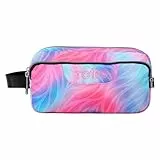 TOTTO - Estuche Escolar 3 Compartimentos, Modelo Agapec, Estuche Grande, Dimensiones 23 x 11.5 x 10.5 cm, Asa Lateral, Tiradores Ergonómicos con PVC, Tejido Resistente, Estampado Fritz Glitter