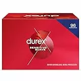 Durex Pack Preservativos Sensitivo Suave, 96 condones, El embalaje puede variar