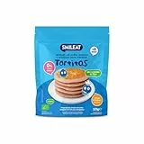 Smileat - Preparado para Tortitas de Avena Integral y Arándano - Con Vitamina B1 - Sin Azúcar Añadido - Fáciles de Hacer - Para Peques a Partir de 8 Meses - 125g