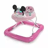 Bright Starts, Disney Baby Minnie Mouse, Tiny Trek, Forever Besties 2 en 1 Andador con estación de juegos desmontable, luces y canciones, altura ajustable, a partir de 6 meses