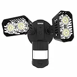 SANSI 18W Focos LED Exterior con Sensor de Movimiento, 1800LM 5000K Proyector LED Exterior con Detector de Movimiento, Luz de Seguridad Exterior IP65 Impermeable para Iluminación de Jardín Garaje