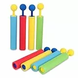 XEPWOLU Pistola De Agua Para Niños, 6 Piezas Pistola De Agua De Espuma Para Juegos Piscina, 4 Colores, Juegos De 3+ Añosjardín, Playa, Exterior,